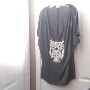 Free kisses owl tee 2x